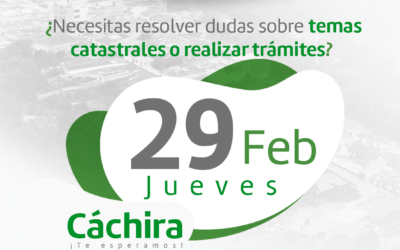 Cachirense ¿Tienes trámites catastrales pendientes? ¡No te preocupes! Estamos en el parque principal esperándote.