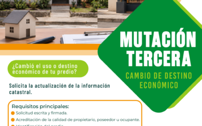 ¡La actividad de tu predio cambió? Mantén tu información catastral al día.